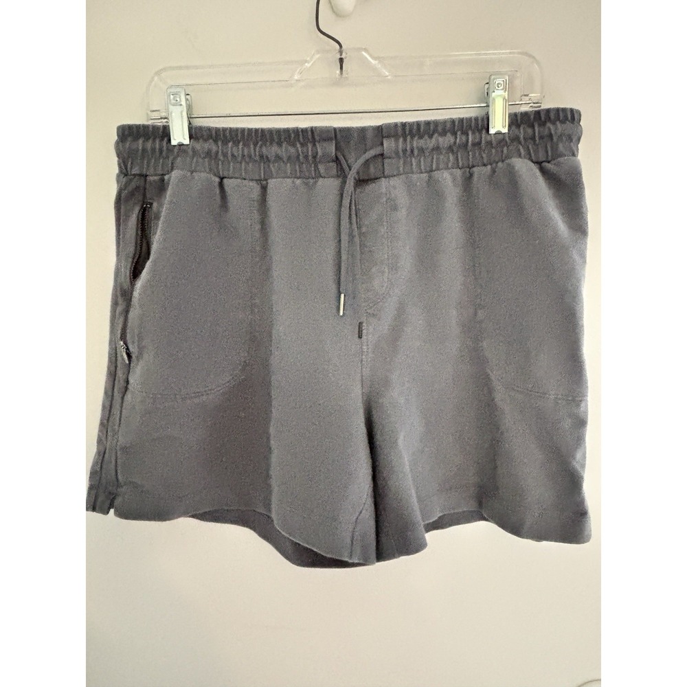 Athletic 12-14 Sweatpants Shorts Blue Gray Drawstring Elastic Zip Pockets 34x5